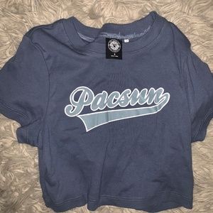 pacsun blue baby tee